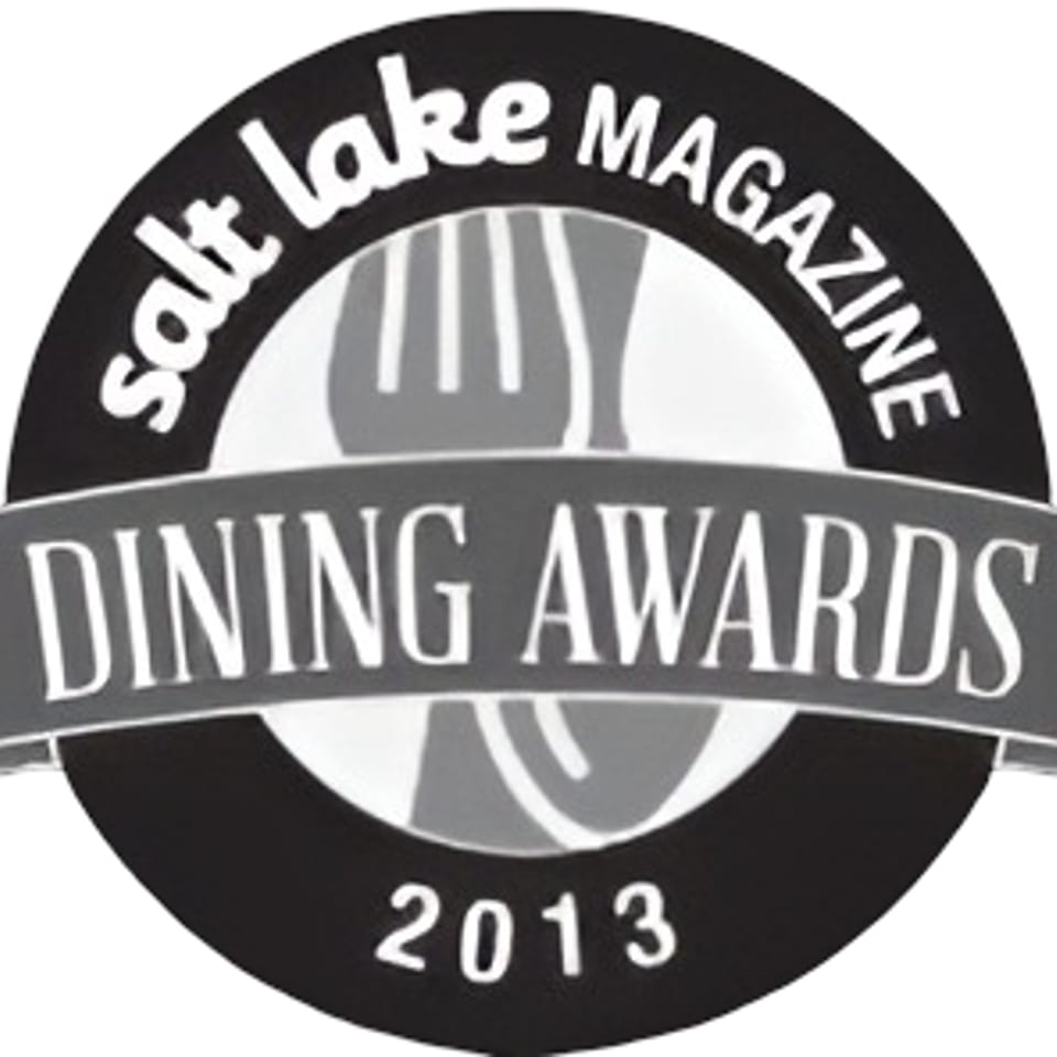 Salt Lake Magazine Dining Awards 2013 logo, featuring a fork and knife.